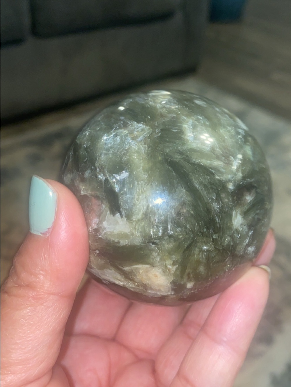 Gorgeous Green Mica Sphere